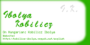 ibolya kobilicz business card